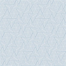 Baby Blue & White Triangle Geometric Shapes Wallpaper