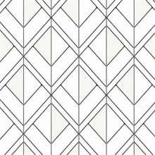 Black &amp;amp; White Diamond Shadow Geometric Wallpaper