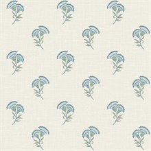 Blue Bell &amp; Herb Small Lotus Branch Floral Wallpaper