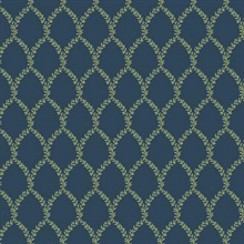 Blue &amp; Green Laurel Floral Lattice Rifle Paper Wallpaper