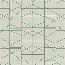 Green Modern Perspective Geometric Wallpaper