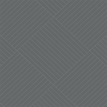 Grey Twisted Tailor Geometric Wallpaper