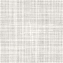 Grey & White Abstract Faux Weave Texture Wallpaper