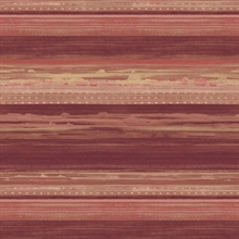 Horizon Horizontal Modern Stripe Maroon Wallpaper