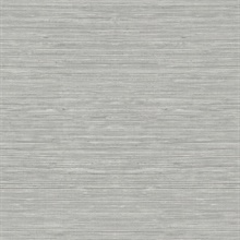 Light Grey Textured Grasscloth Wallpaper
