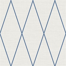Navy Blue & Taupe Geometric Diamond Textured Linen Background Wallpape