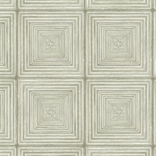 Parquet Geometric Light Green Wood Squares Wallpaper
