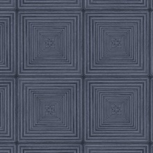 Parquet Geometric Navy Blue Wood Squares Wallpaper
