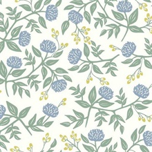 Periwinkle & Sage Large Scale Floral Peonies Rifle Paper Wallpaper