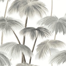 Plein Air Palms Black &amp; White Wallpaper