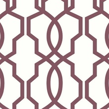 Purple Hourglass Trellis Geometric Wallpaper