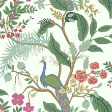 Rouge Peacock Animal Print Rifle Paper Wallpaper