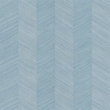 Sky Blue Sisal Vertical Chevron Stripe Wallpaper
