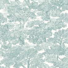 Spinney Teal Toile