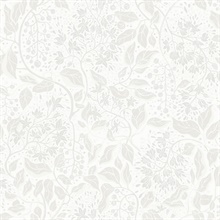 Turi Light Grey Twining Vines Wallpaper