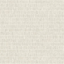 White Faux Grass Horizontal Stripe Wallpaper