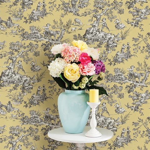 WP Turning the Tide Yellow Wallpaper by William West Designs – Atlanta  Fabrics