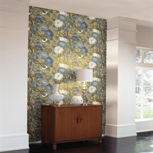 CY1514 | Yellow Vincent Poppies | Wallpaper Boulevard