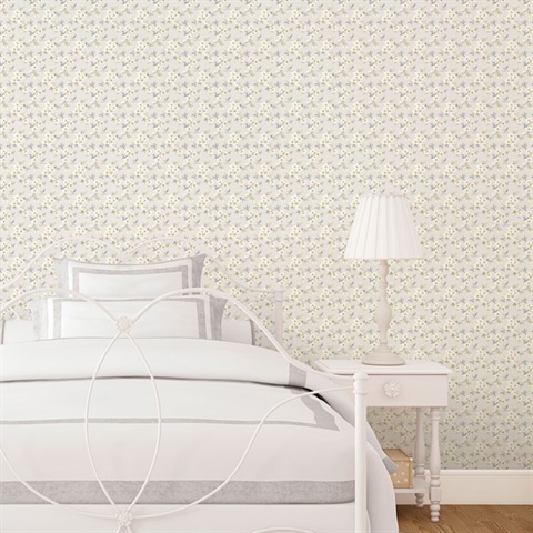 G78486 | Grey Anenome Floral Mini Wallpaper
