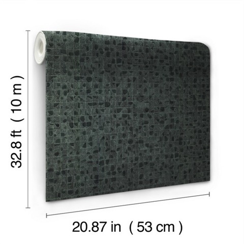 HO2116 Wallpaper  Dark Green Leather Lux High Gloss Textured Wallpaper