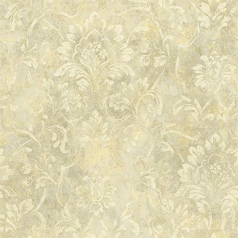 Brown Jacobean Damask Trail