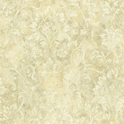 Cream Jacobean Damask Trail