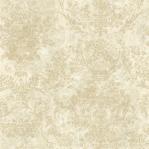 Beige Damask Swag