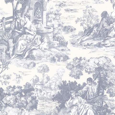 Isabella Blue Toile