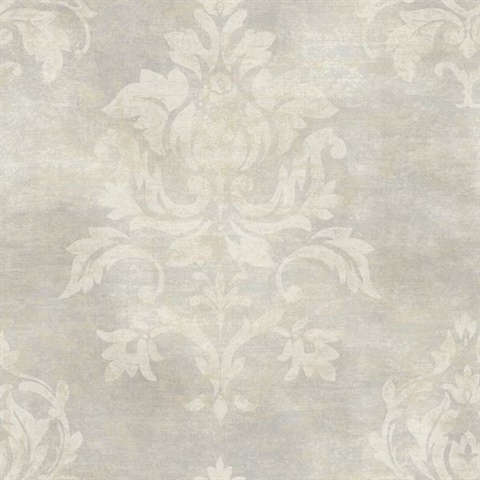 Asha Pewter Lotus Damask