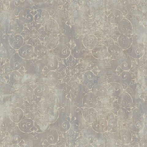 Aubrey Brown Crystal Medallion Texture