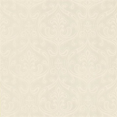 Anastaise Champagne Ogee Damask