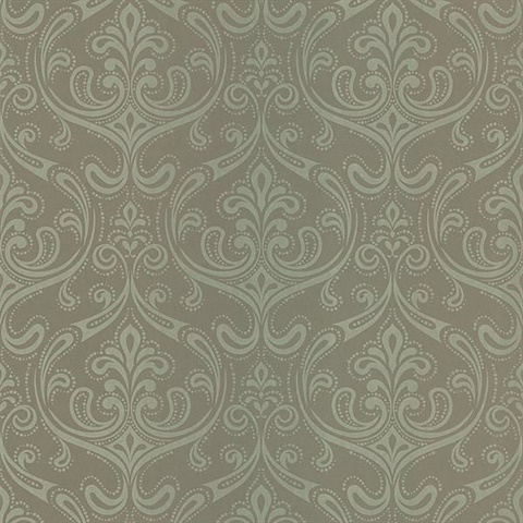 Anastaise Moss Ogee Damask