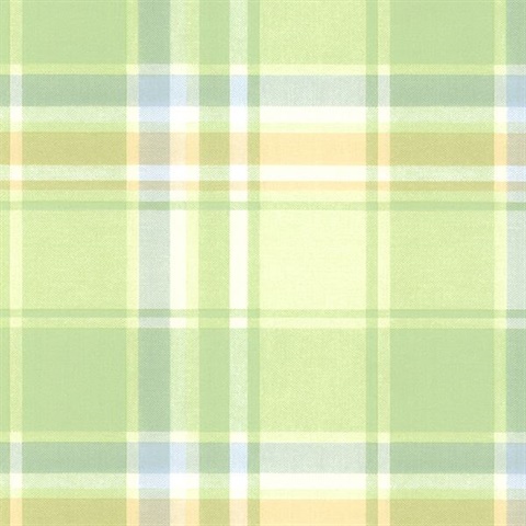 Green Blue and Yellow Plaid