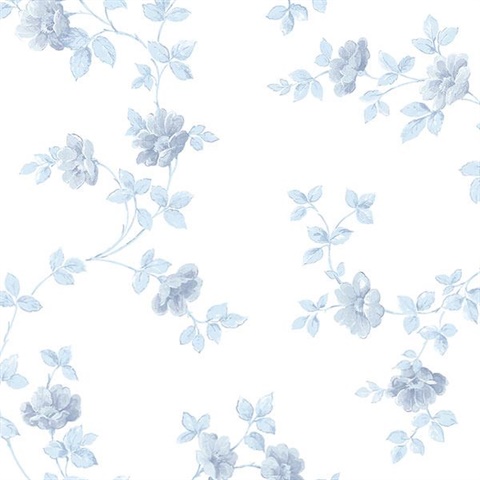 blue and white floral wallpaper for walls