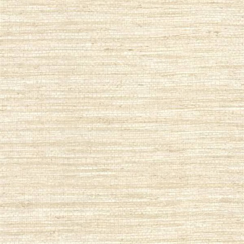 Allen Cream Faux Grasscloth Wallpaper