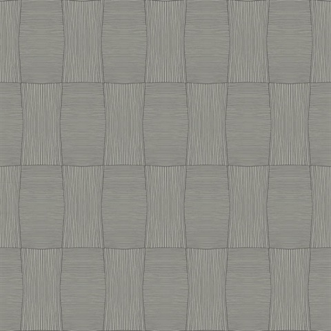 Abstract Large Weave Metallic Espresso Wallpaper