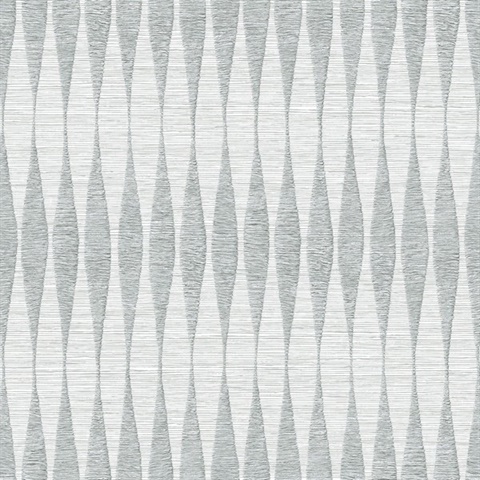 Alfonso Natural Grasscloth Sterling Ogee Wallpaper