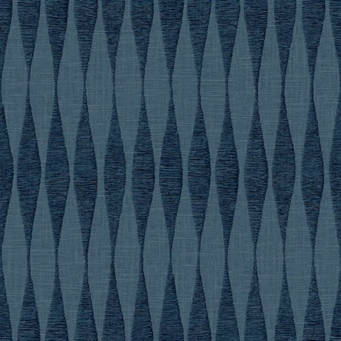 Alfonso Slate Blue Ogee Wallpaper