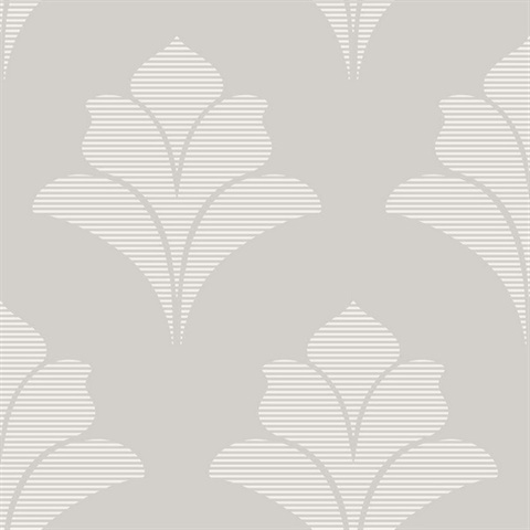 Aztlan Shadow Modern Damask Wallpaper