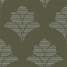 Aztlan Tropicale Modern Damask Wallpaper