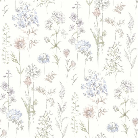 Bergamot Lavender Wildflower Wallpaper