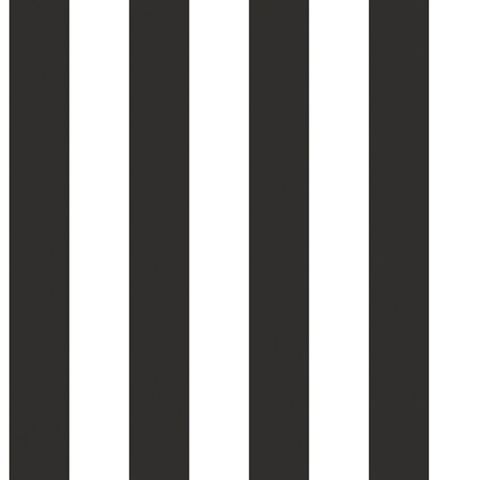 G67521 | Black Awning Stripe Wallpaper