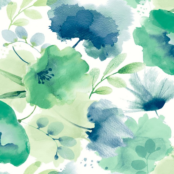 Spring Flowers Watercolour Wallpaper – Ginger Monkey