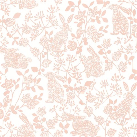 Botanical Bunnies Peel and Stick Wallpaper