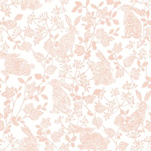 Botanical Bunnies Peel and Stick Wallpaper