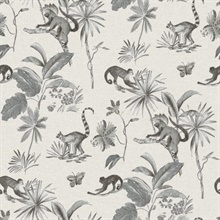 Botanicals &amp; Lemurs Peel and Stick Wallpaper