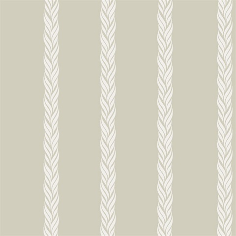 Braided Stripe Beige Wallpaper