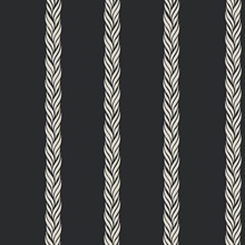 Braided Stripe Black Wallpaper