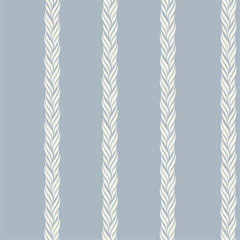 Braided Stripe Sky Blue Wallpaper