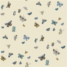 Butterfly House Light Taupe Wallpaper